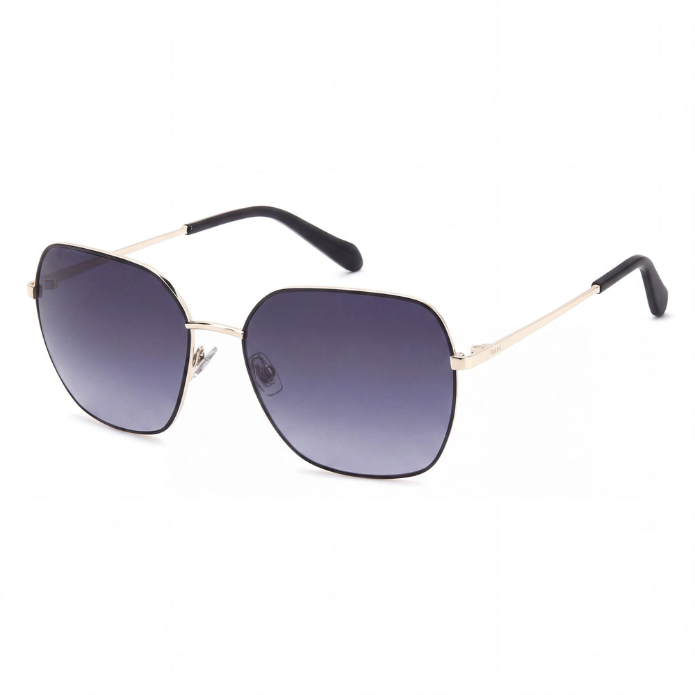 Fossil FOS 3174/G/S Black Square Sunglasses for Unisex, Transparent lens