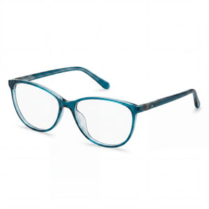 Fossil FOS 7050 Teal Rectangle Eyeglasses for Women, Propionate frame