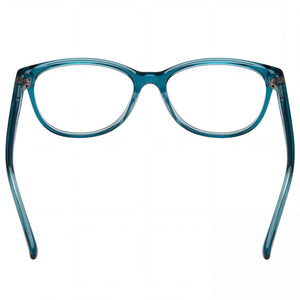 Fossil FOS 7050 Rectangle Eyeglasses Women — side view, Teal Propionate temples