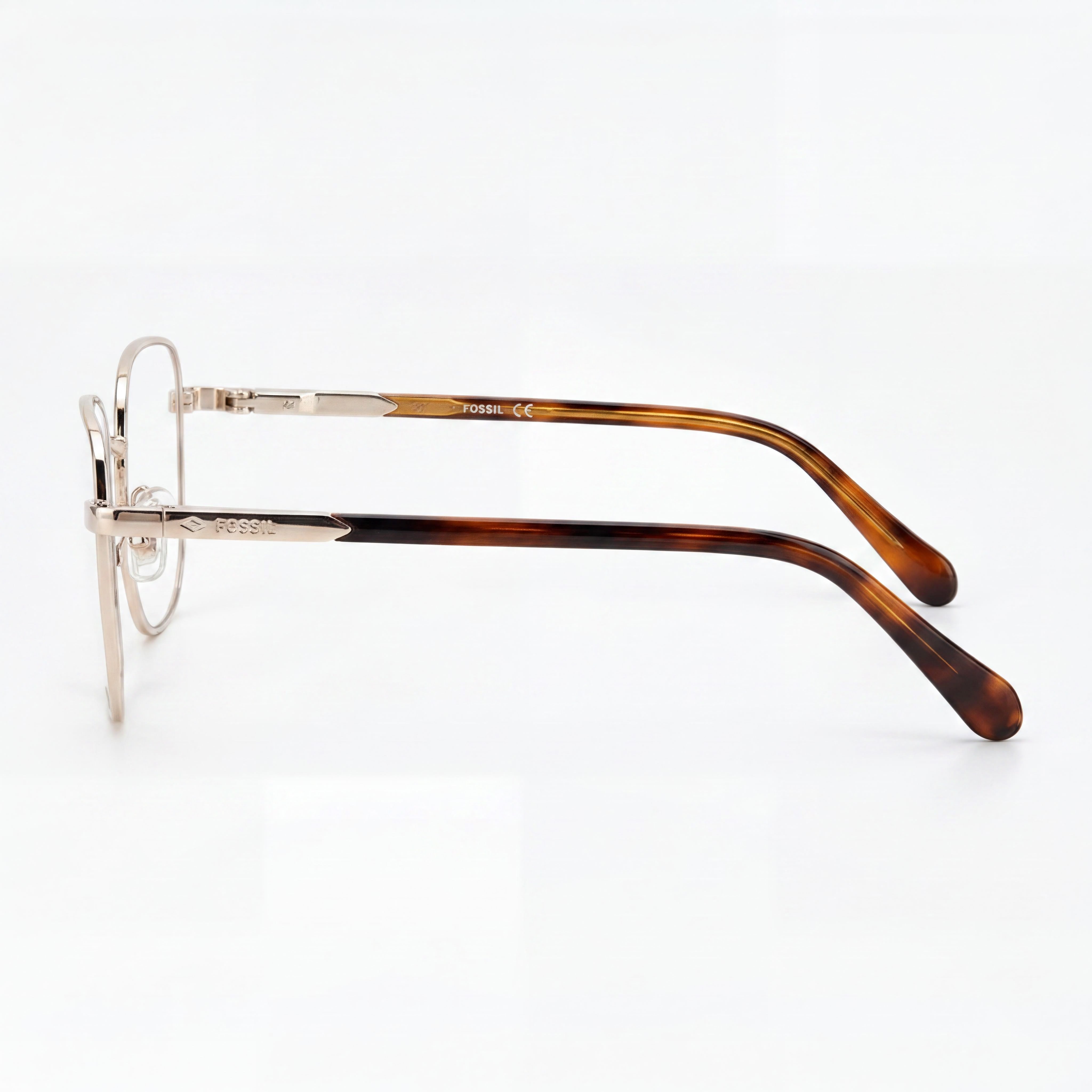 Fossil Fos 7113 Silver Round Eyeglasses for Women, Alloy Steel 51mm, Photo 3