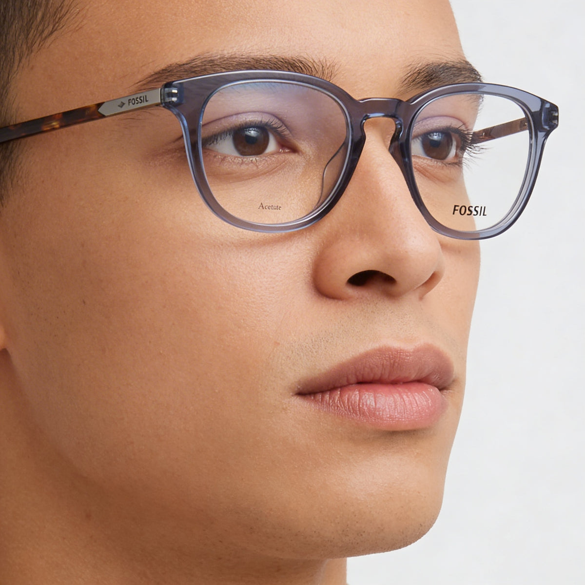 Gafas graduadas Fossil Fos 7127 redondas azules unisex, 50 mm, Photo 3