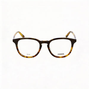 Fossil Fos 7127 Round Eyeglasses for Unisex — front view, Plastic