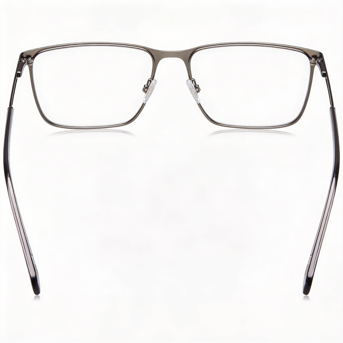 Fossil Fos 7129 Silver Rectangle Eyeglasses for Men, Alloy Steel 55mm, Photo 3