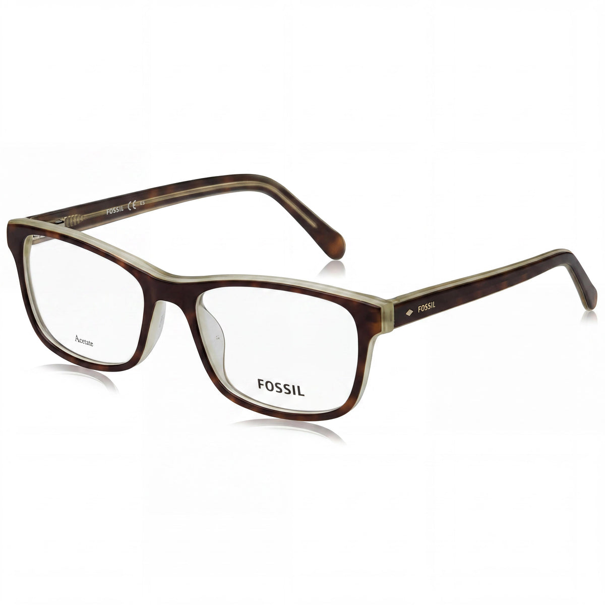 Gafas de sol rectangulares Fossil FOS 7132 Habana para mujer, acetato 50mm, Photo 1