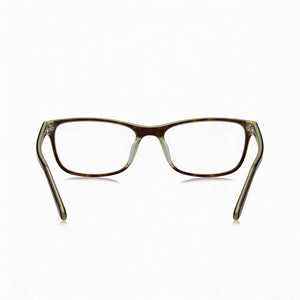 Fossil FOS 7132 Rectangle Eyeglasses Women — side view, Havana Acetate temples