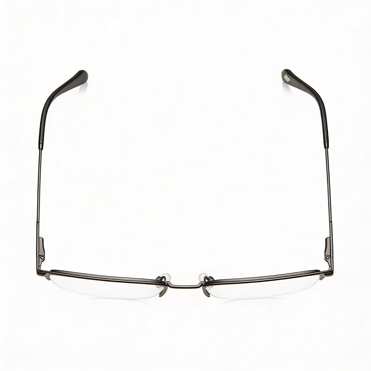 Gafas de ver rectangulares negras Fossil Fos 7147 para hombre, de aleación de acero, 55 mm, Photo 3