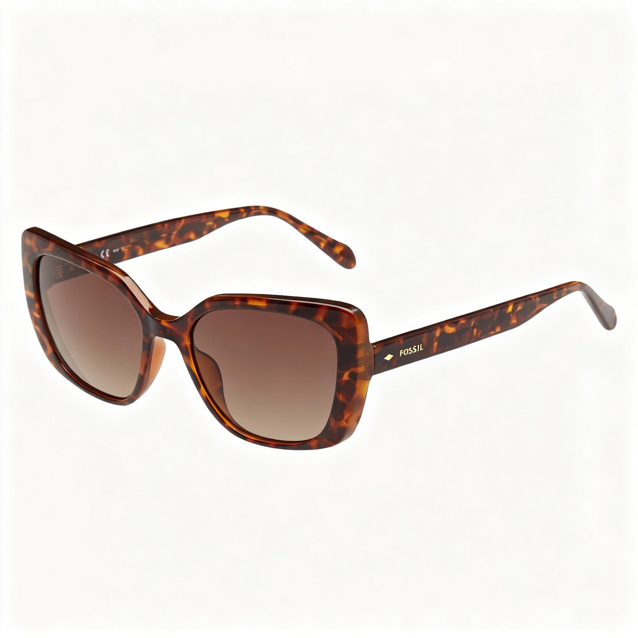 Gafas de sol rectangulares Fossil FOS3143S09N4 Havana Brown para mujer, 55mm, Photo 1