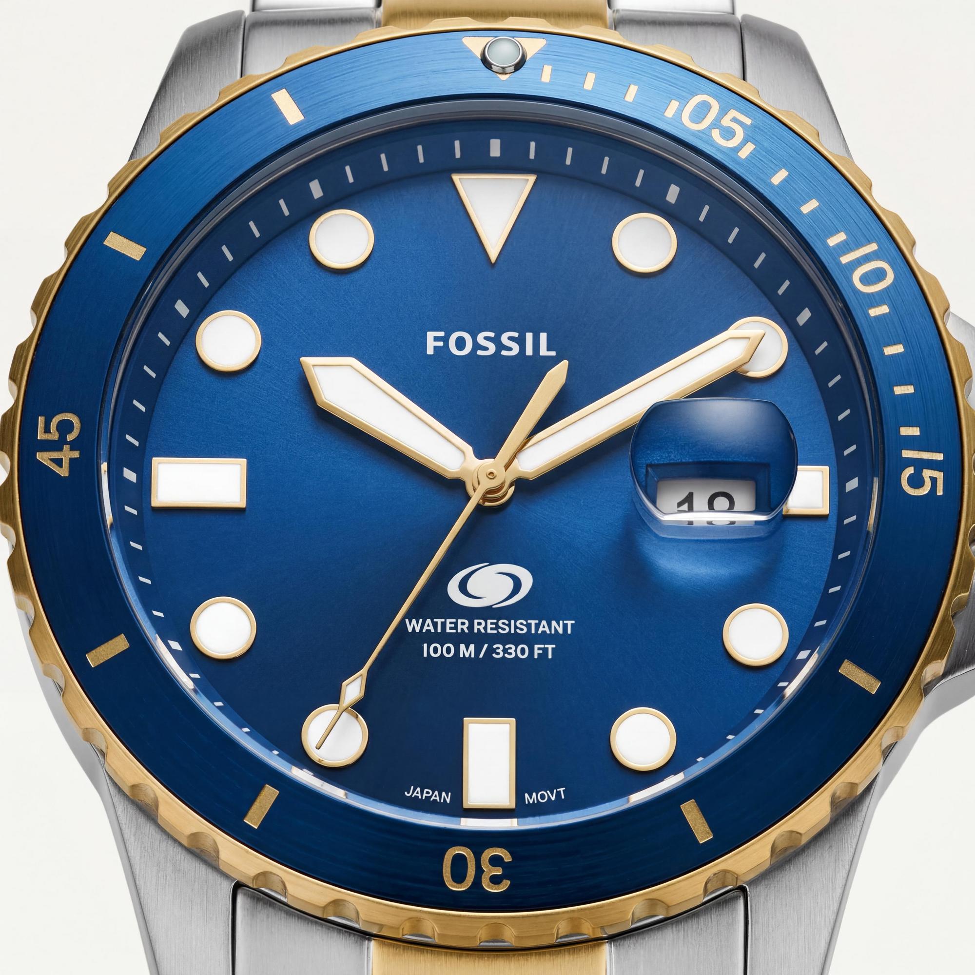 Fossil FS6077 Men's Watch, Blue Dial Stainless Steel 42mm, Photo 2