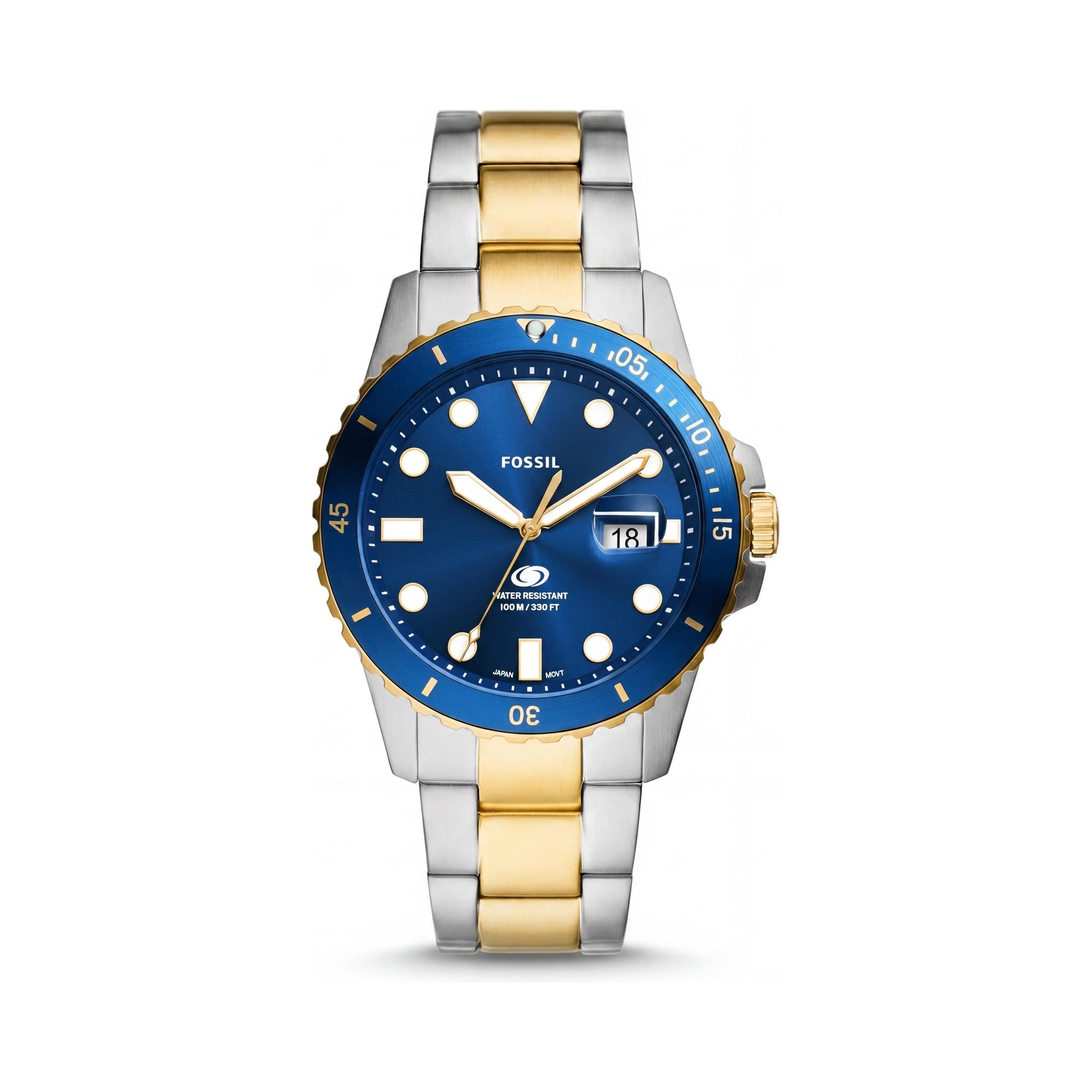 Fossil FS6077 Men's Watch, Blue Dial Stainless Steel 42mm, Photo 1