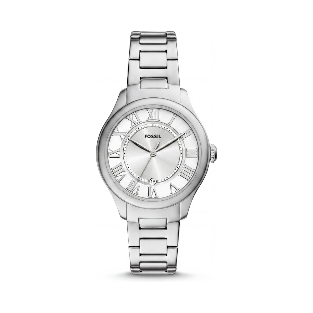 Fossil Gilmore Silver Dial Stainless Steel Women's Watch, 38mm