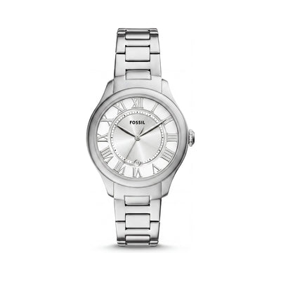 Fossil Gilmore Silver Dial Stainless Steel Women's Watch, 38mm
