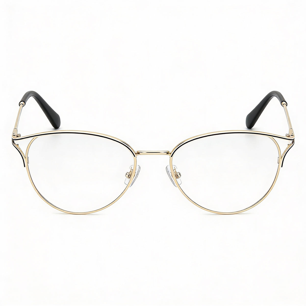 Fossil Gold Rectangle Eyeglasses for Women, Alloy Steel, Photo 2