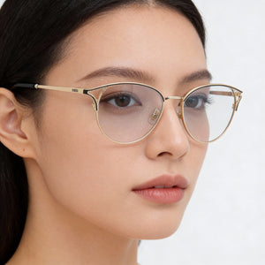 Fossil Gold Eyeglasses Women — lifestyle wear, office and reading