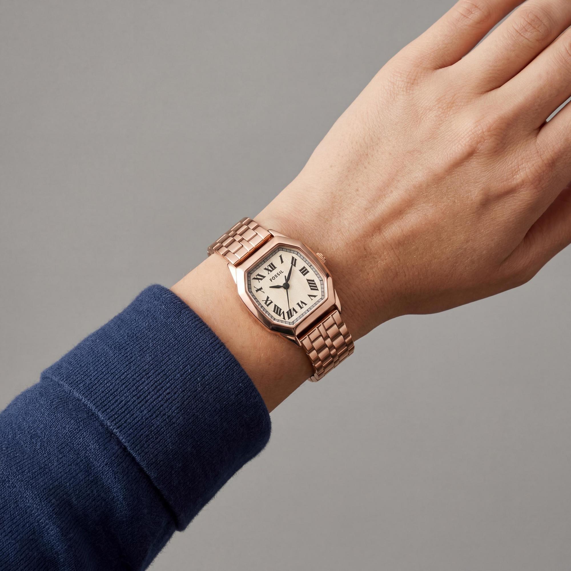 Reloj Fossil Harlow para mujer, esfera oro rosa, acero inoxidable de 27 mm, Photo 3