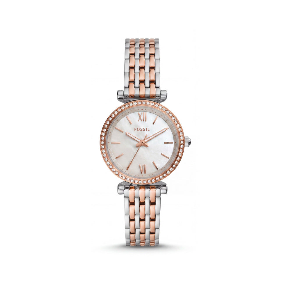 Fossil Mini Carlie ES4649 Gold Stainless Steel Women Watch, 28mm