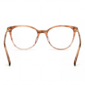 Fossil Modern Rectangle Eyeglasses for Women — interior view, Polycarbonate demo lenses