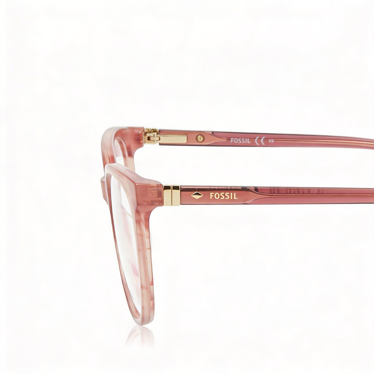 Fossil Modern Plum Square Eyeglasses for Women, Acetate 53mm, Photo 3