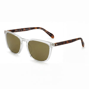 Fossil Modern Transparent Square Sunglasses Unisex, Crystal lens