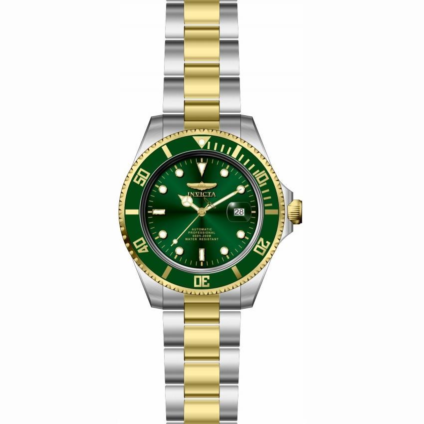 order Invicta 35727 Pro Diver Automatic Mens Watch | Two-Tone, Green Dial