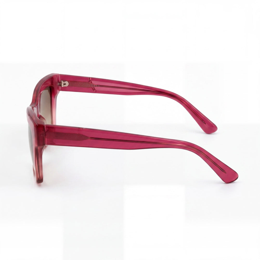 Furla Sfu465 Cat Eye Sunglasses Women — side view, Non-Polarized Brown Gradient lens