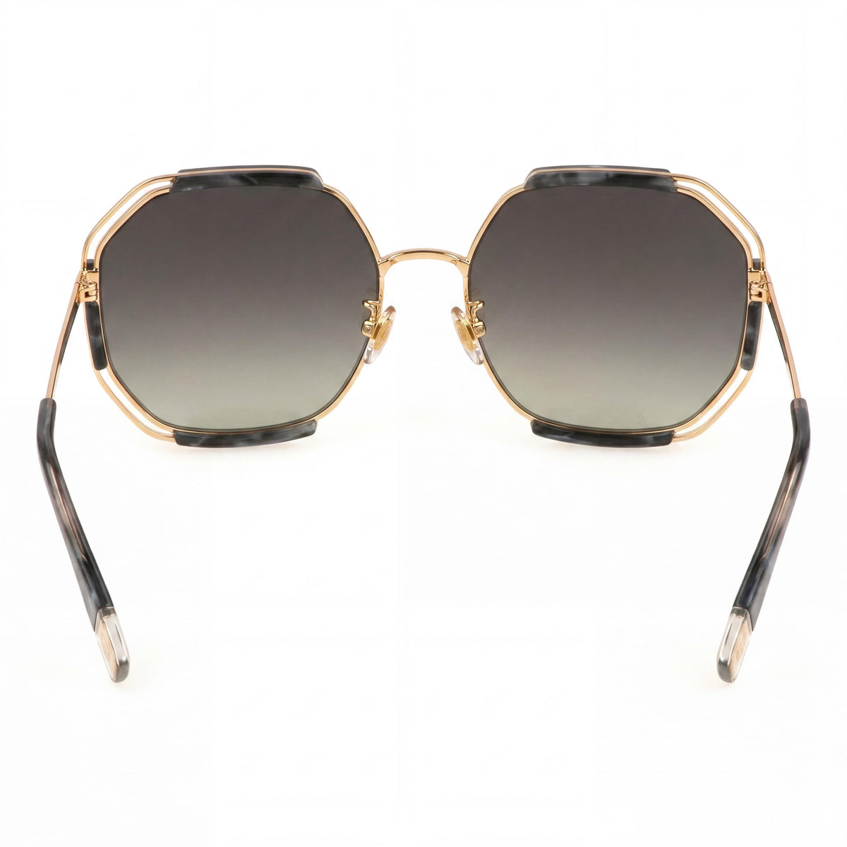 Gafas de sol redondas para mujer Furla Sfu785 en oro rosa brillante, 61mm, Photo 4