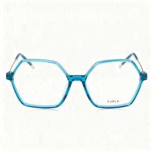 Furla VFU636 Square Eyeglasses for Women — front view, Acetate