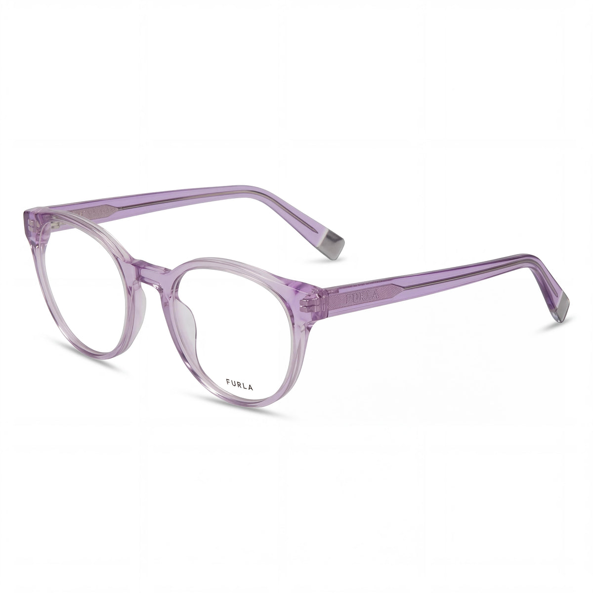Gafas redondas unisex Furla Vfu642v violeta, acetato 50mm, Photo 1