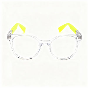 Furla Vfu667 Round Eyeglasses for Women — front view, Acetate