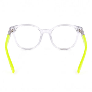 Furla Vfu667 Square Eyeglasses Women — side view, Transparent temples 140mm