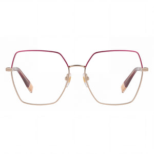 Furla VFU674 Square Eyeglasses for Women — front view, Metal