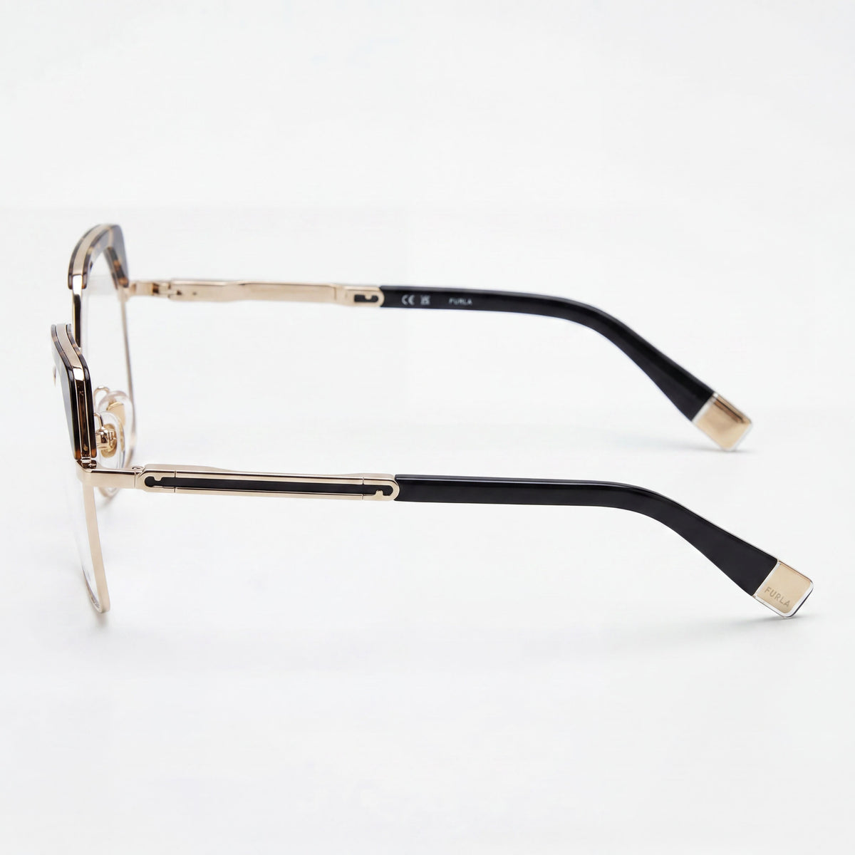 Furla VFU674V Gold Rectangle Eyeglasses for Women, 55mm, Photo 2