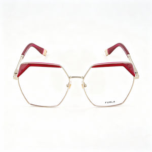 Furla VFU674V Square Eyeglasses for Men — front view, Metal