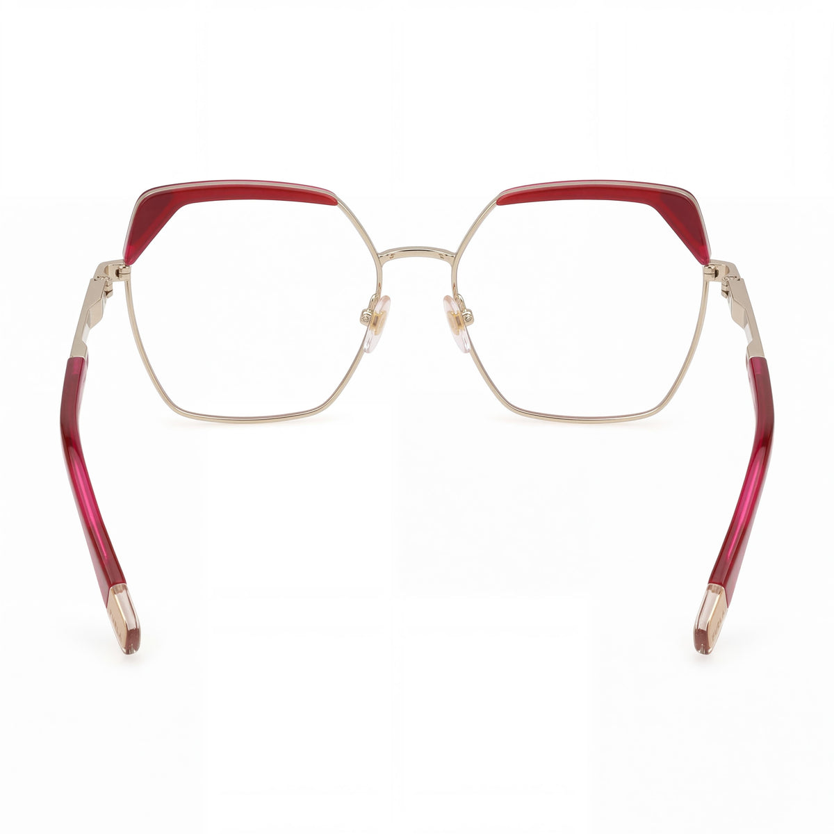 Furla VFU674V Red Rectangle Eyeglasses for Men, Metal 55mm, Photo 3