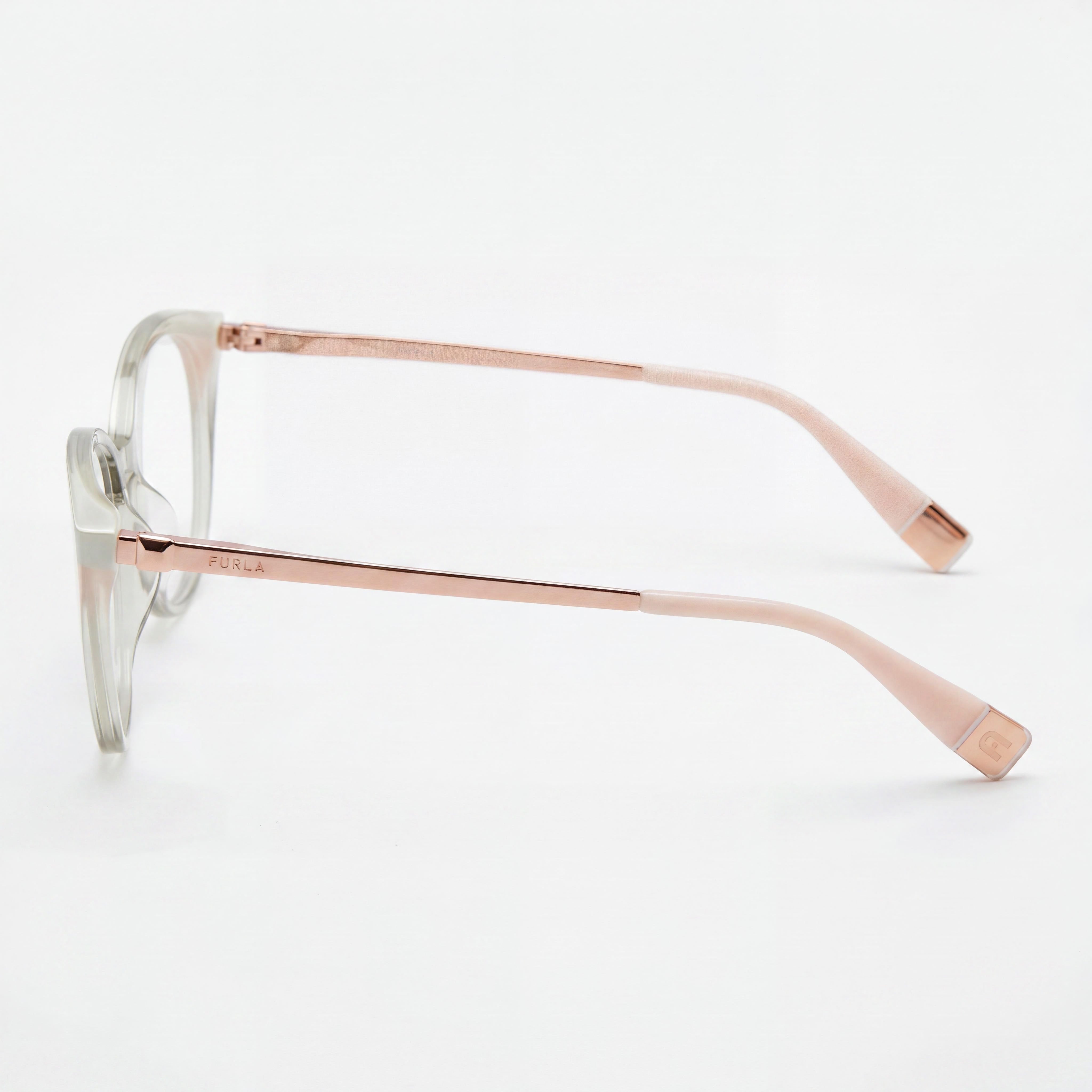 Furla Casual Women’s Acetate Frame Grigio/Verde Lucido Non Polarized Polycarbonate Sunglasses 53mm, Photo 2