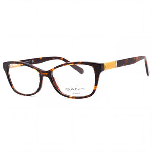 Gant Casual Dark Havana Rectangle Eyeglasses for Women, Plastic frame