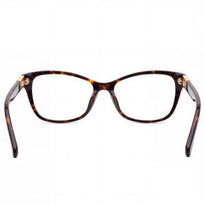 Gant Casual Rectangle Eyeglasses Women — side view, Havana Plastic temples