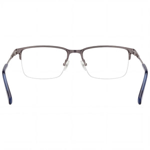 Gant Classic Rectangle Eyeglasses Unisex — side view, Matte Blue Bronze temples