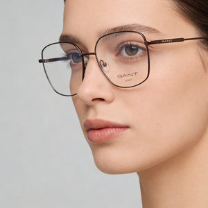 Gant Ga4145 Square Eyeglasses for Women — interior view, Polycarbonate demo lenses