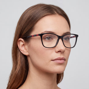 Gant Ga50014 Rectangle Eyeglasses for Women — interior view, Polycarbonate demo lenses