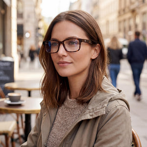 Gant Ga50030 Rectangle Eyeglasses Unisex — side view, Havana Black temples