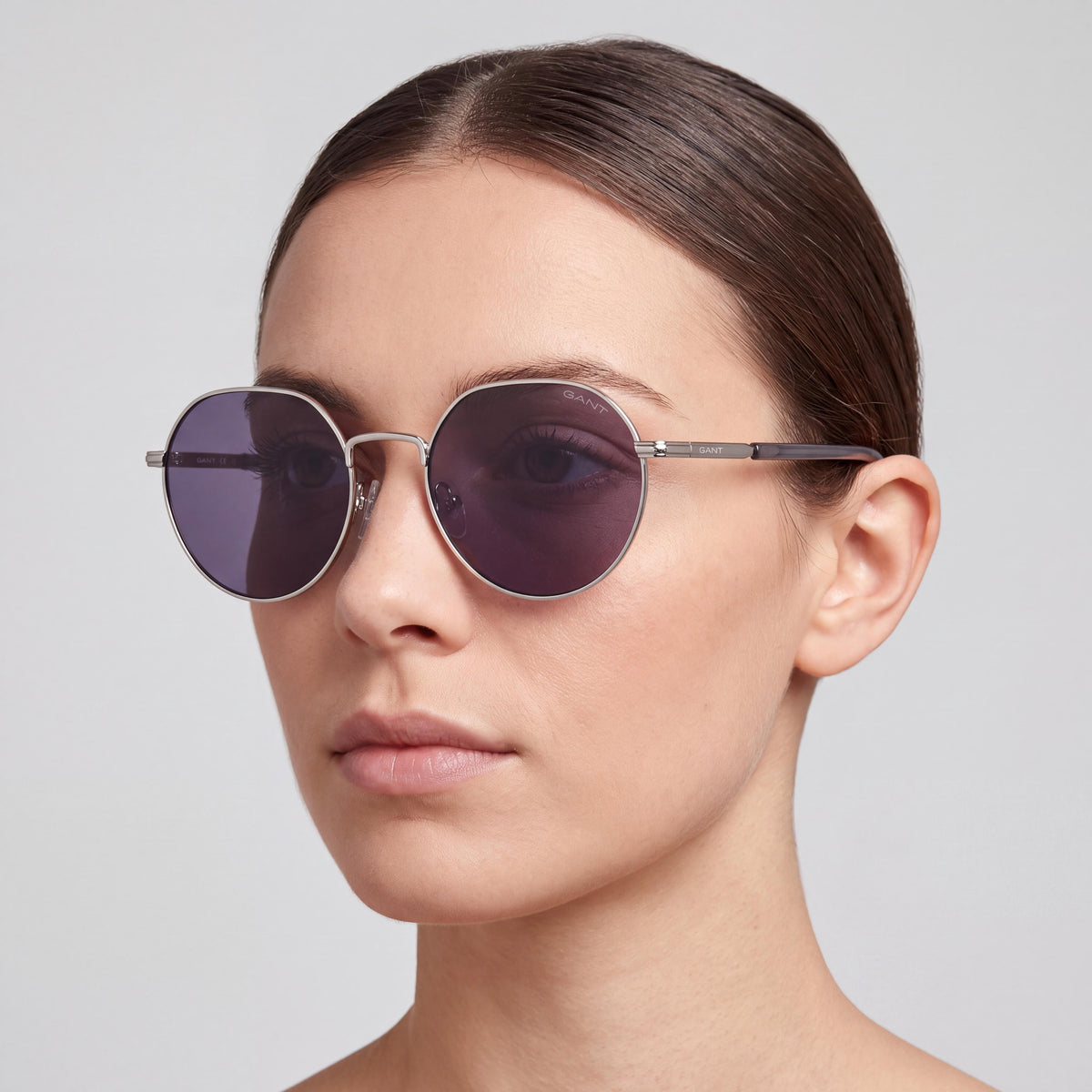 Gafas de sol redondas para mujer Gant GA7233 de paladio brillante, 53 mm, Photo 5