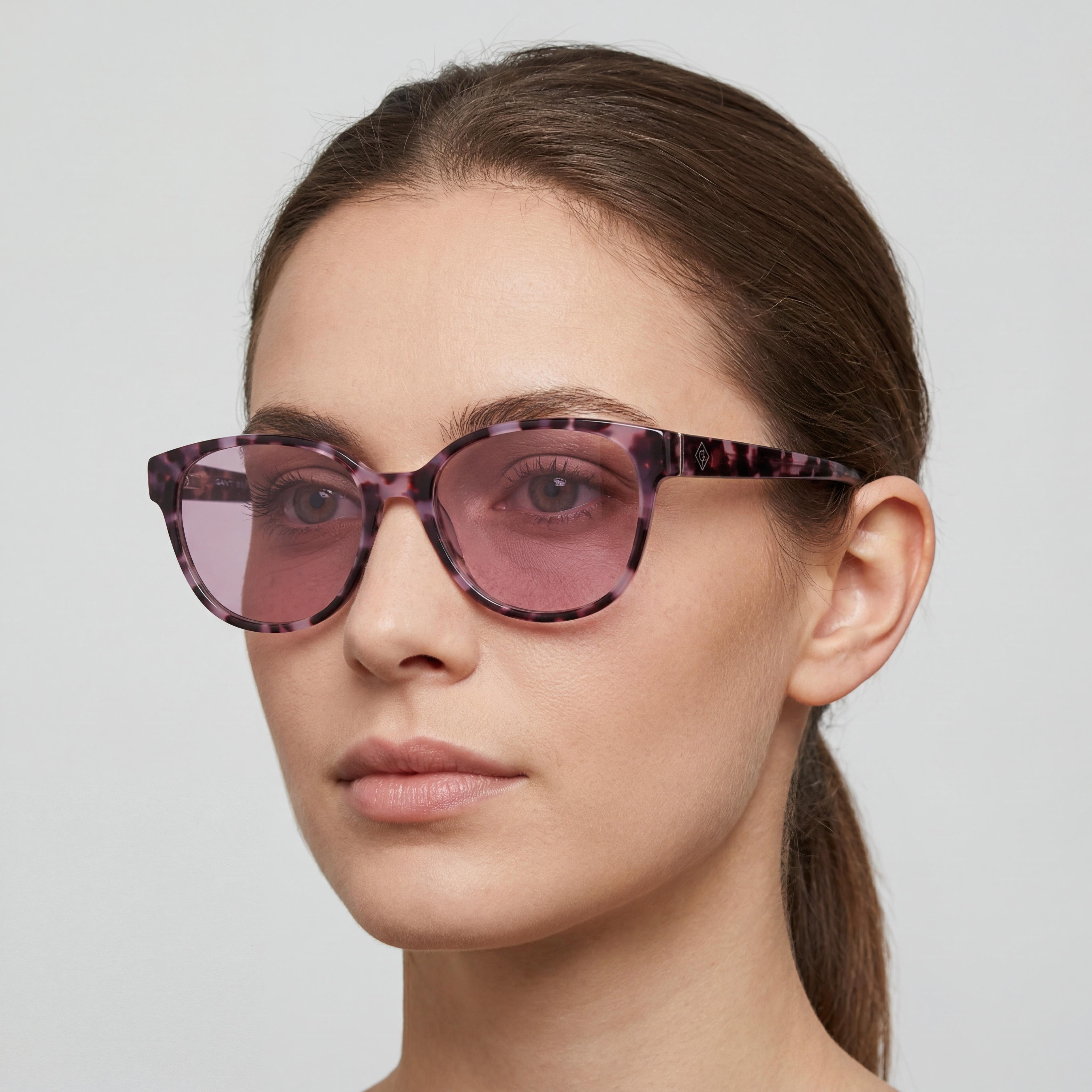 GANT Casual Women's Havana Plastic Frame Clear Lens Sunglasses, Lens Width 53mm, Bridge Width 16mm, Temple Length 140mm, Photo 4