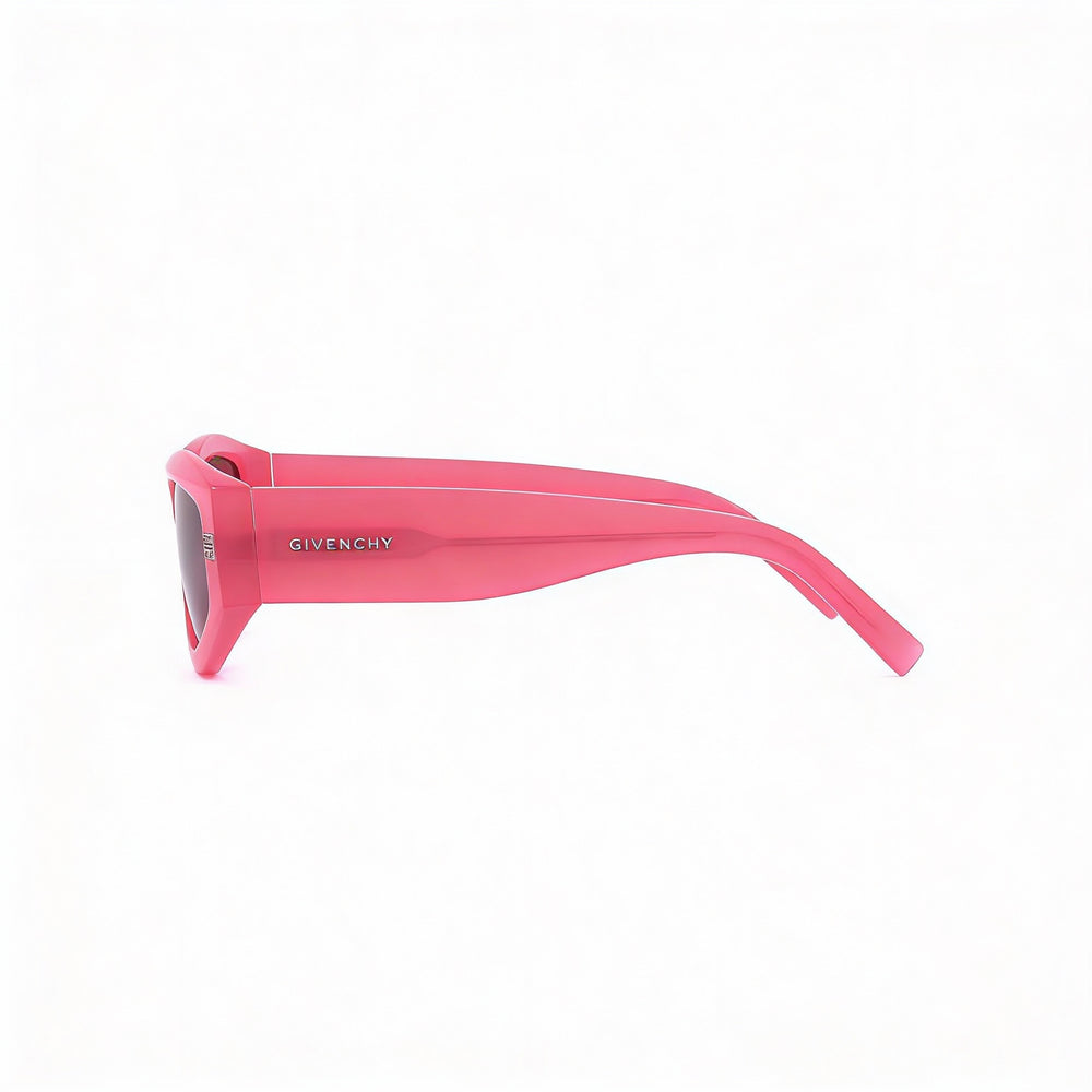 Givenchy GV40062I 75A Rectangle Sunglasses Women — side view, Non-Polarized Smoke lens