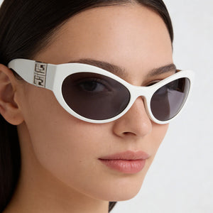 Givenchy GV40073I 21A Cat Eye Sunglasses Women — side view, Non-Polarized Smoke lens