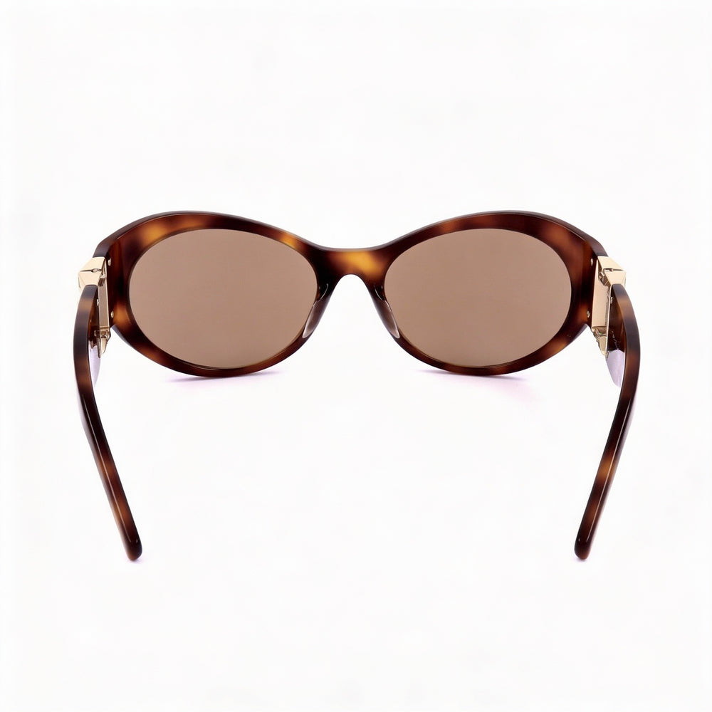 Givenchy GV40073I 53E Cat Eye Eyeglasses Women — side view, Havana Plastic temples