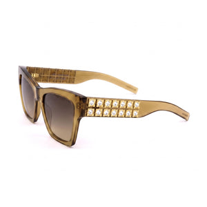 Givenchy GV40076I Brown Square Sunglasses for Women, Smoke lens