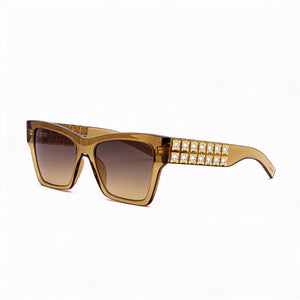 Givenchy GV40076I Square Sunglasses Women — side view, Non-Polarized Smoke lens