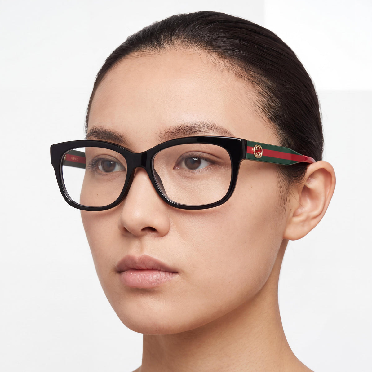 Gafas graduadas Gucci 0278 ON-011 rectangulares negras unisex, 55mm, Photo 4