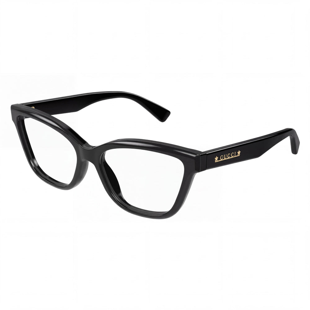 Gucci 1589o-001 Black Cat Eye Eyeglasses for Women, Acetate frame