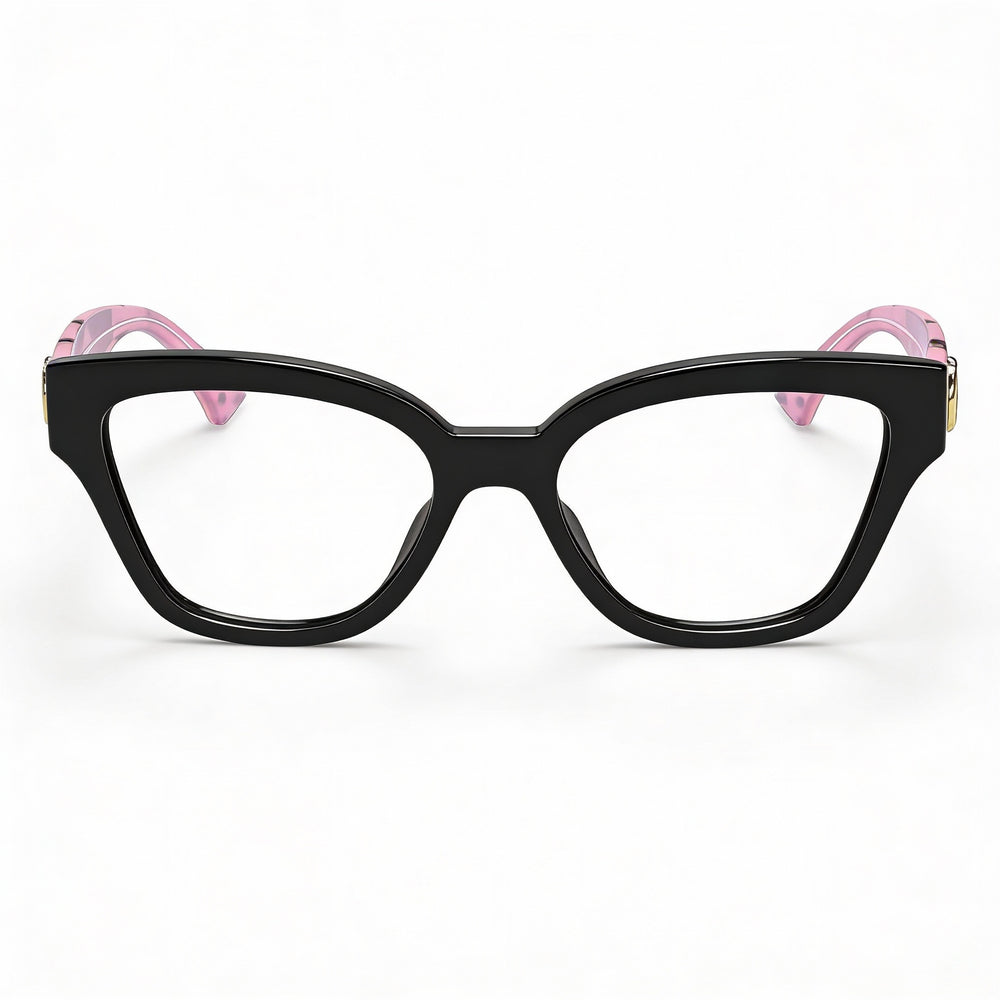 Gucci Cat Eye Eyeglasses Unisex — front view, Plastic